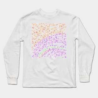 colorful stars abstract pattern background Long Sleeve T-Shirt